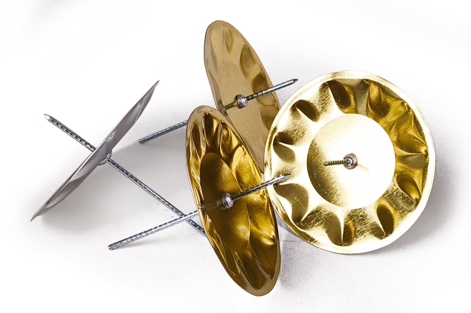 Podstawka metalowa złota Świecznik wbijany do wieńca adwentowego 4 szt.