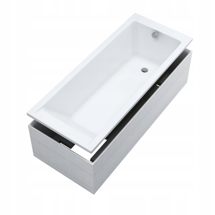 Akrylová vana 150x70 Stabilsound Plus Milos Set, obdélníková, bílá