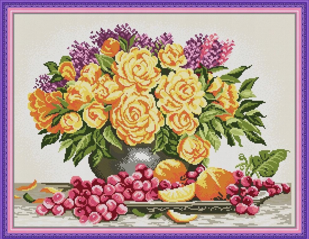 Křižácká výšivka počítaná vyšívací sada (kanva,mulina)