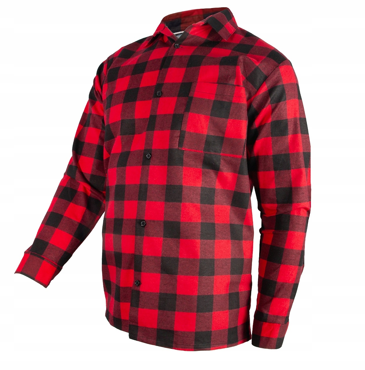KOSZULA ROBOCZA BAWEŁNIANA FLANELOWA CZERWONA Bawełna 100%