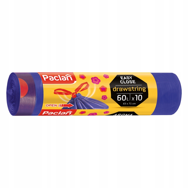

Worki na śmieci zapachowe z taśma 60l 10szt Paclan