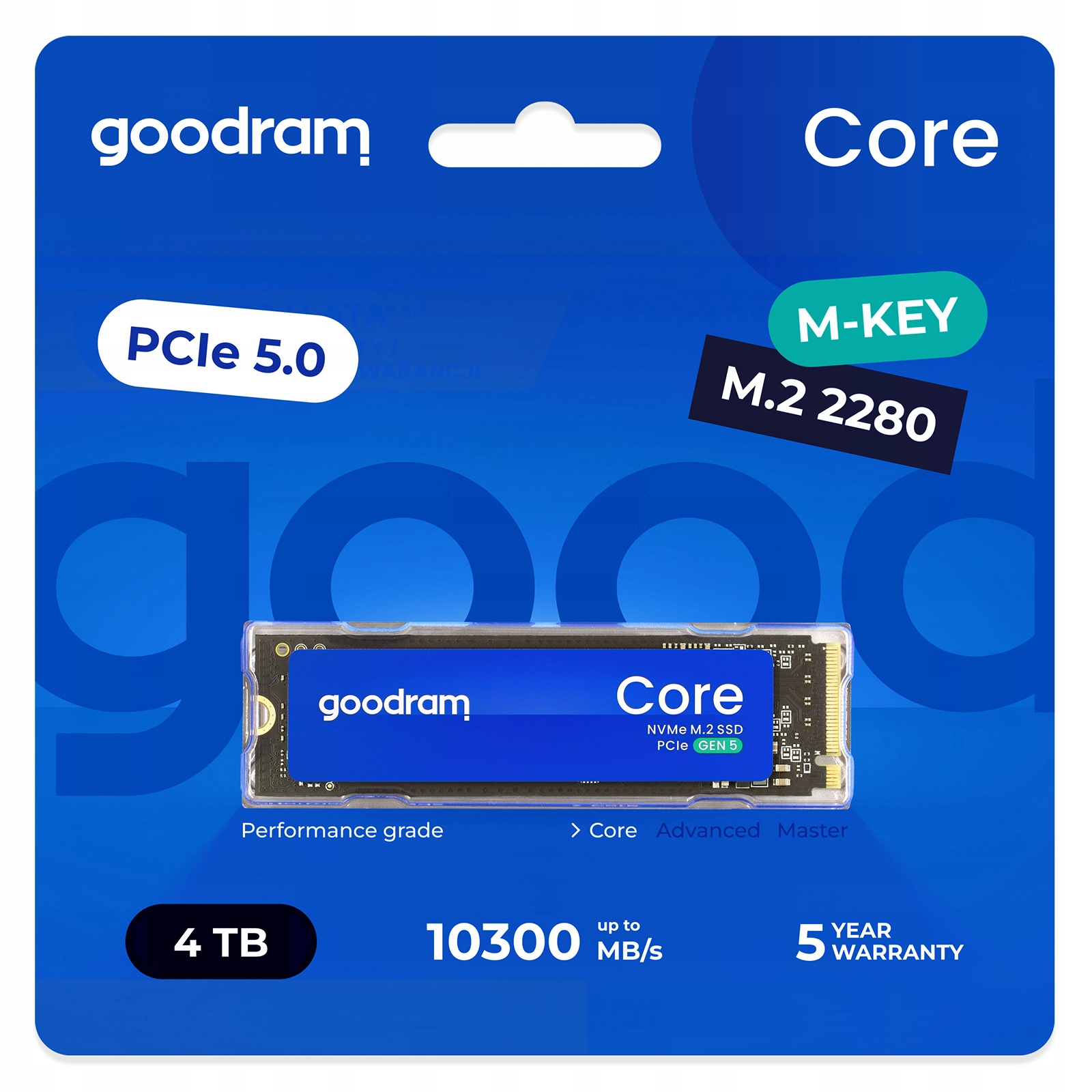 Ssd disk Goodram Core 4 Tb M.2 PCIe Nand Flash Gen. 5|Zaplombovaný!
