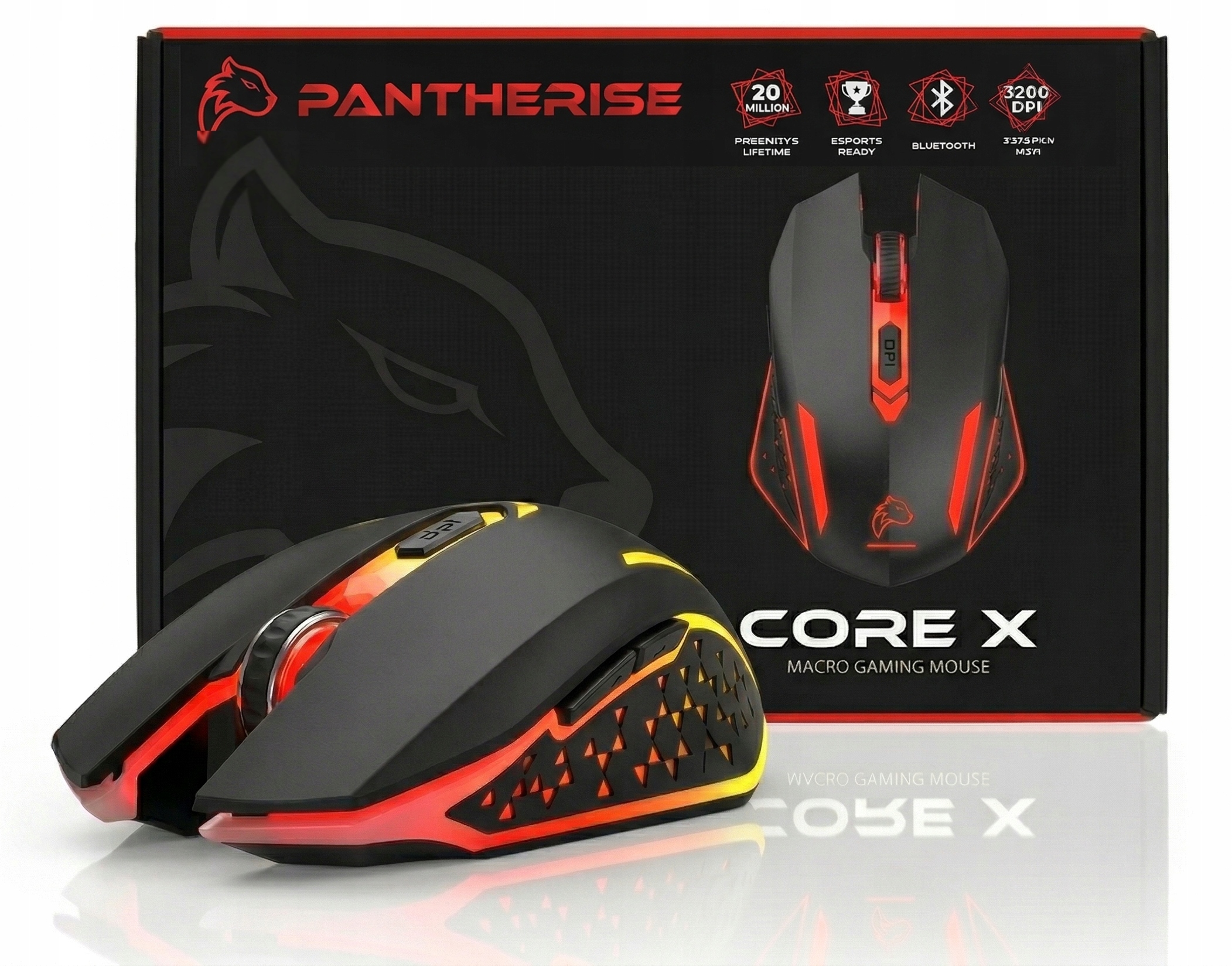 Mysz Bezprzewodowa Gamingowa Pantherise Core X 3200DPI Bluetooth Radio