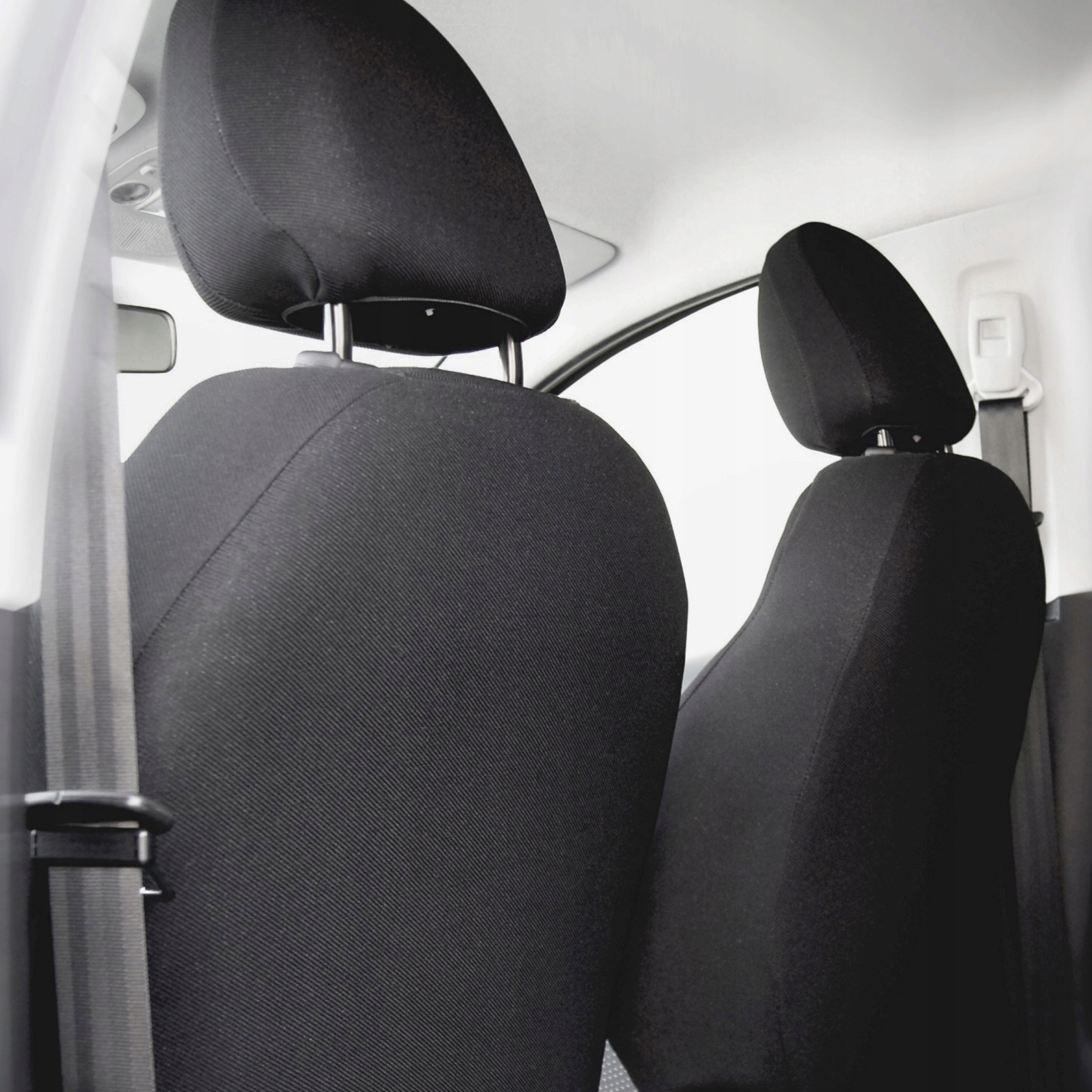 Pokrowce skórzane skóra uniwersalne na fotele samochodowe niebieskie Model X-line