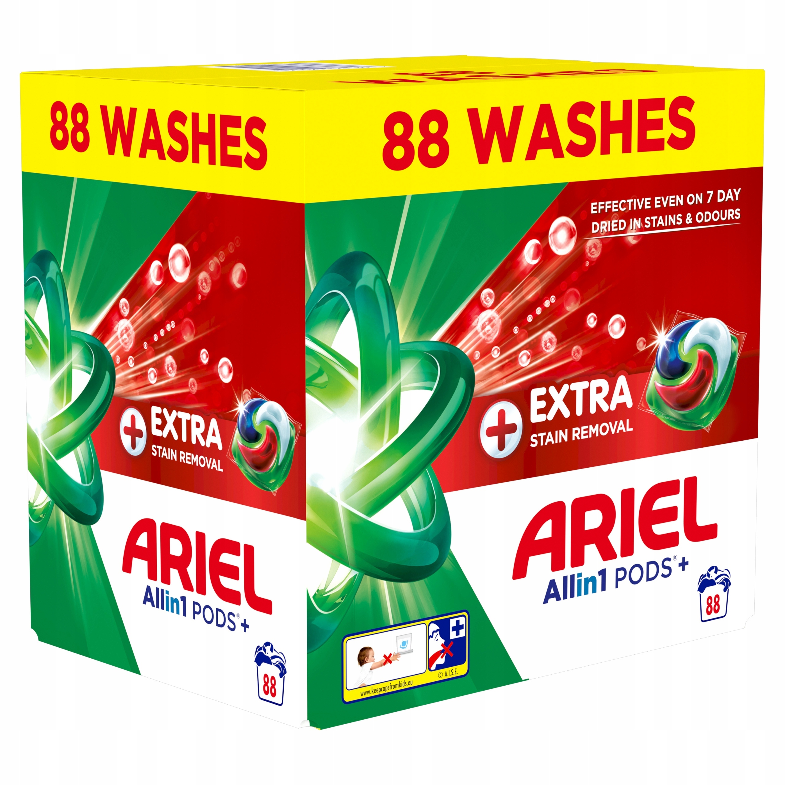 Kapsle na praní Ariel Pods All in 1 Extra Clean (88 praní) 2x 44ks