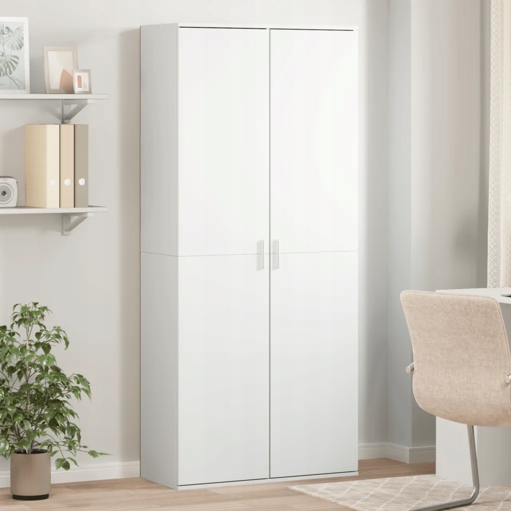 Skříň highboard bílá 80 x 35 x 180 cm kompozitní dřevo Bílá 3276651