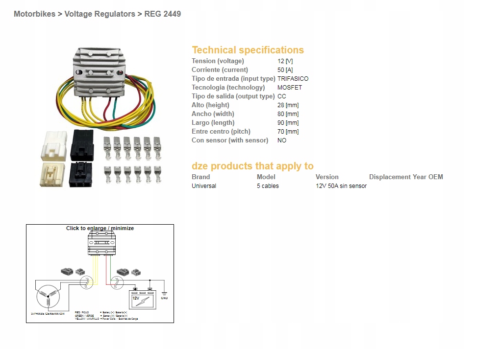 Regulator Napięcia Mosfet 5 Kabli