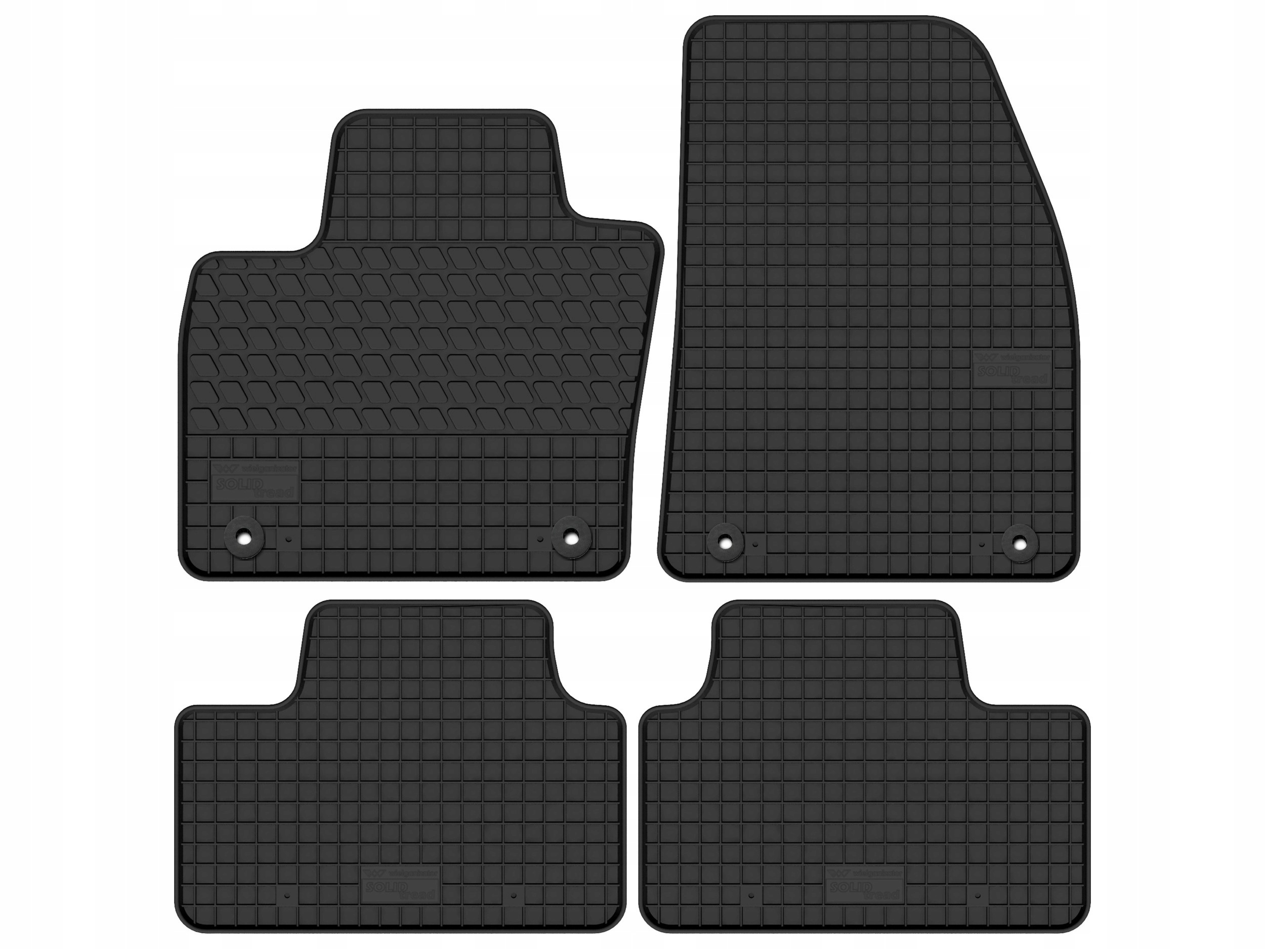 Gumové koberce pro Volvo XC40 od roku 2017, sada 4 ks na míru, okraj 1,5 cm
