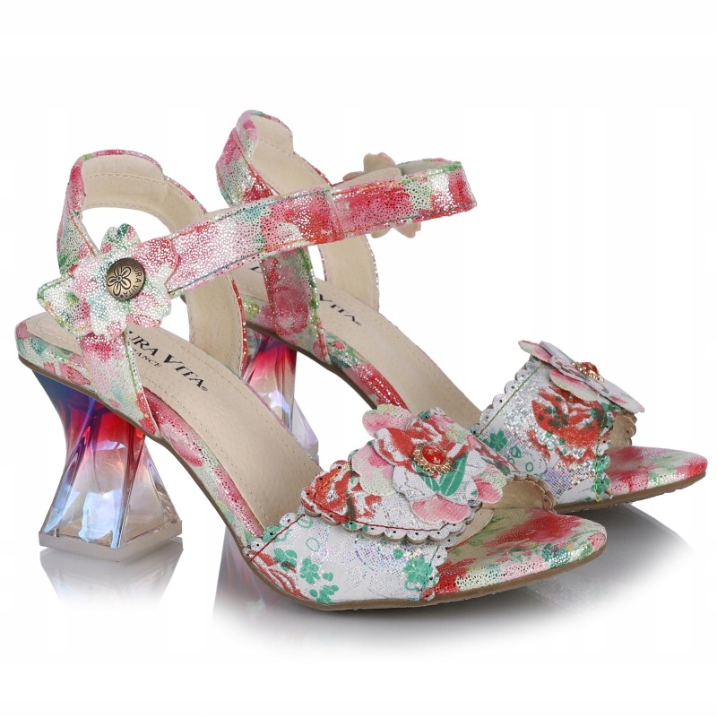 Dámské sandály Laura Vita Hacsio 06 Cerise SL4366D-6BS Kůže Vel. 37