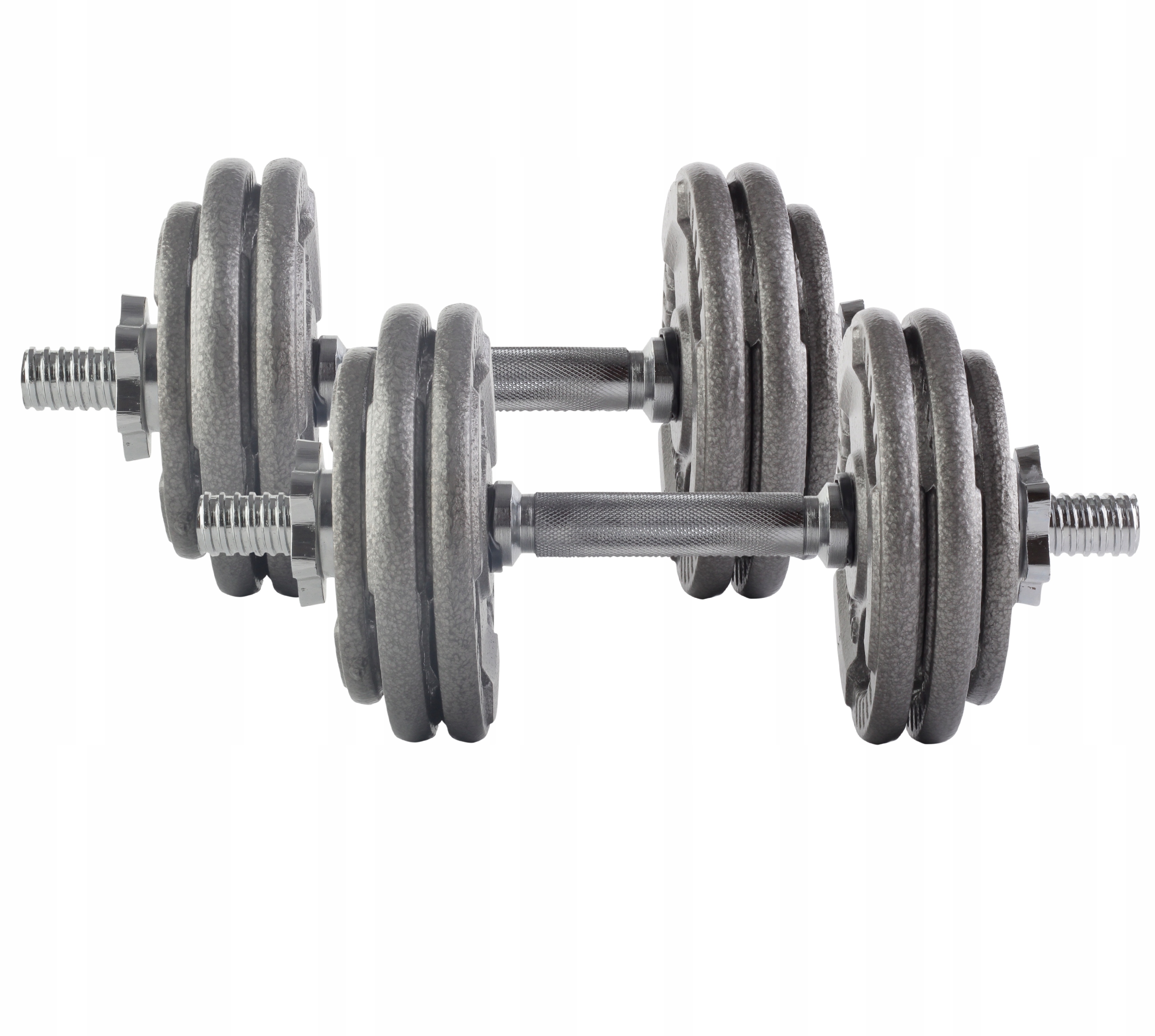 PLATINUM FITNESS HANTLE ŻELIWNE REGULOWANE 2x15KG ZESTAW HANTLI 30 KG Marka Platinum Fitness