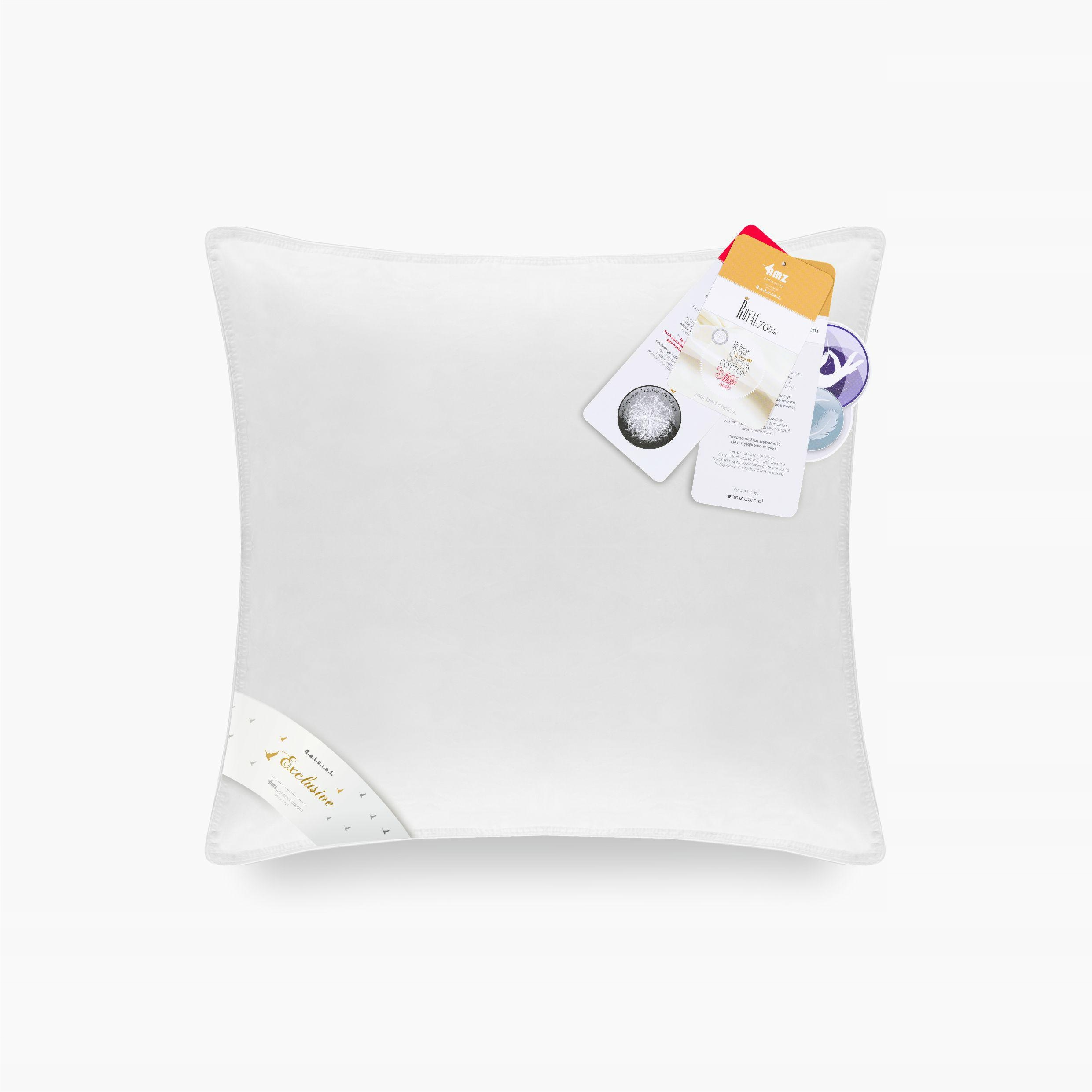 Polštář 100% peří 40x40 Royal 150 g bílá