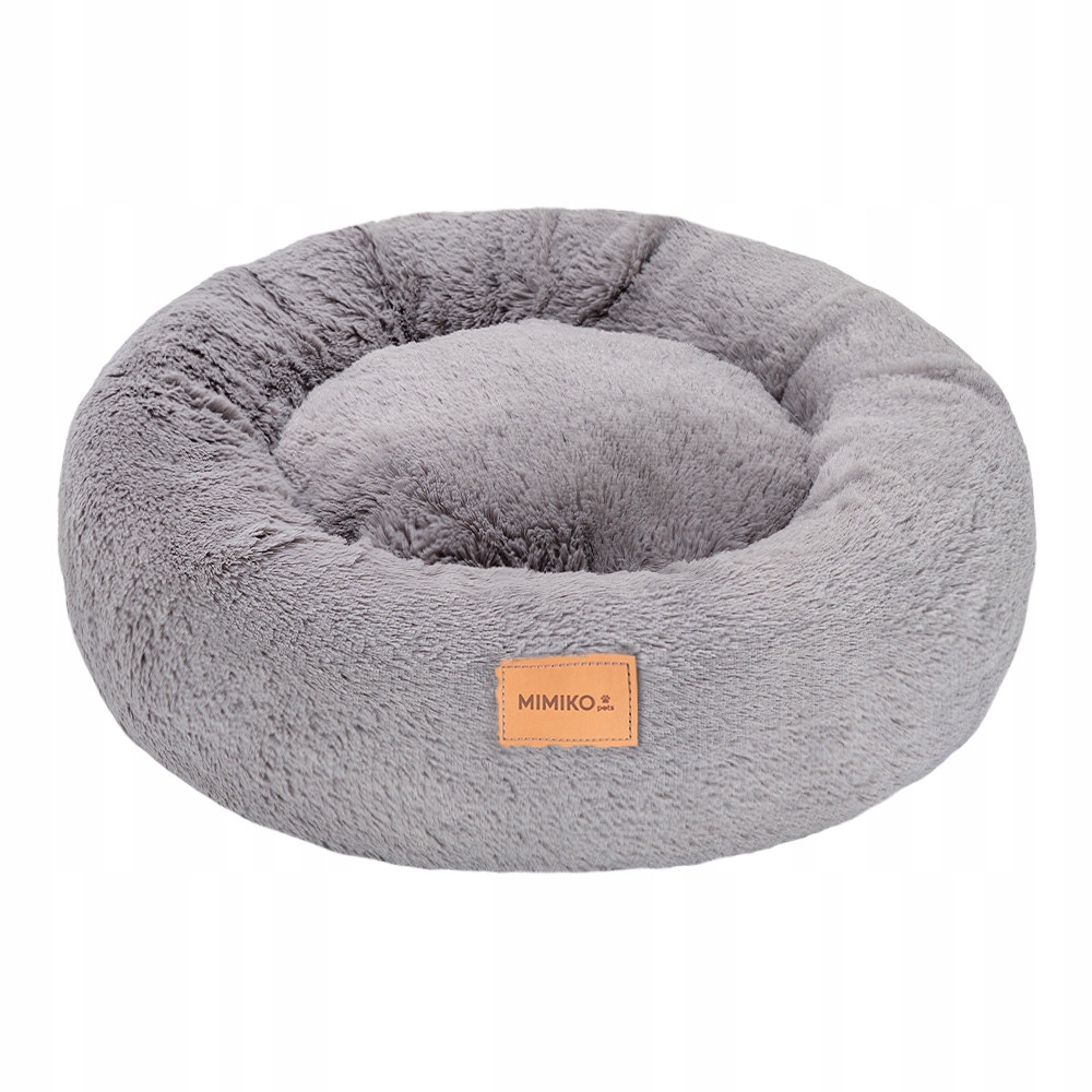 Levně Pelíšek Kulaté Šedé Vel L- 60 cm pro psa Mimiko.