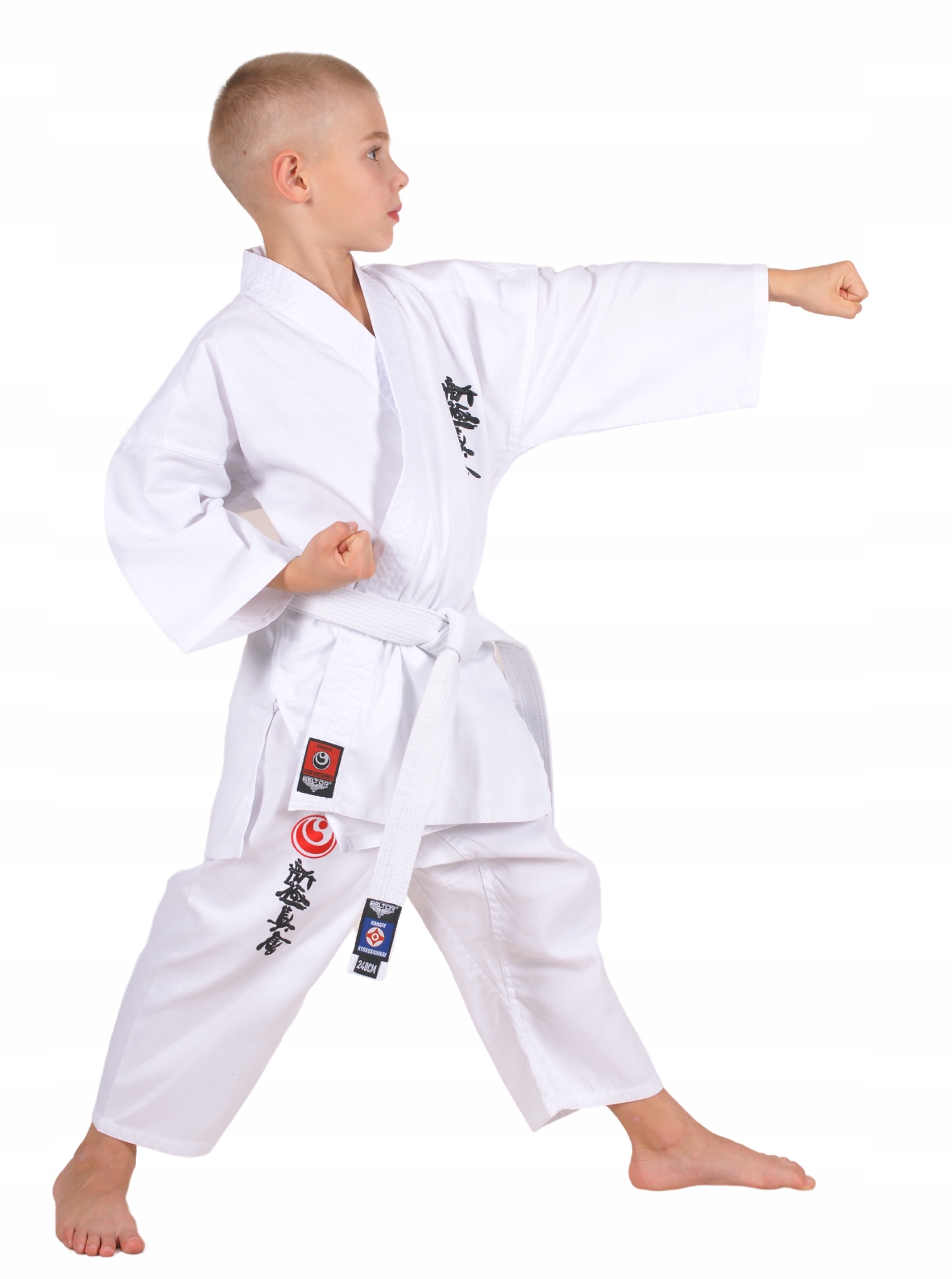 BELTOR KIMONO DLA DZIECKA KARATE SHINKYOKUSHINKAI BIAŁE 100 CM Rozmiar 100 cm