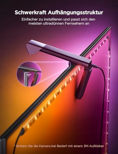 GOVEE Taśma LED TV RGBICW 3 Lite 3,6M z Kamerą i Sterowaniem Aplikacją — miniatura 4