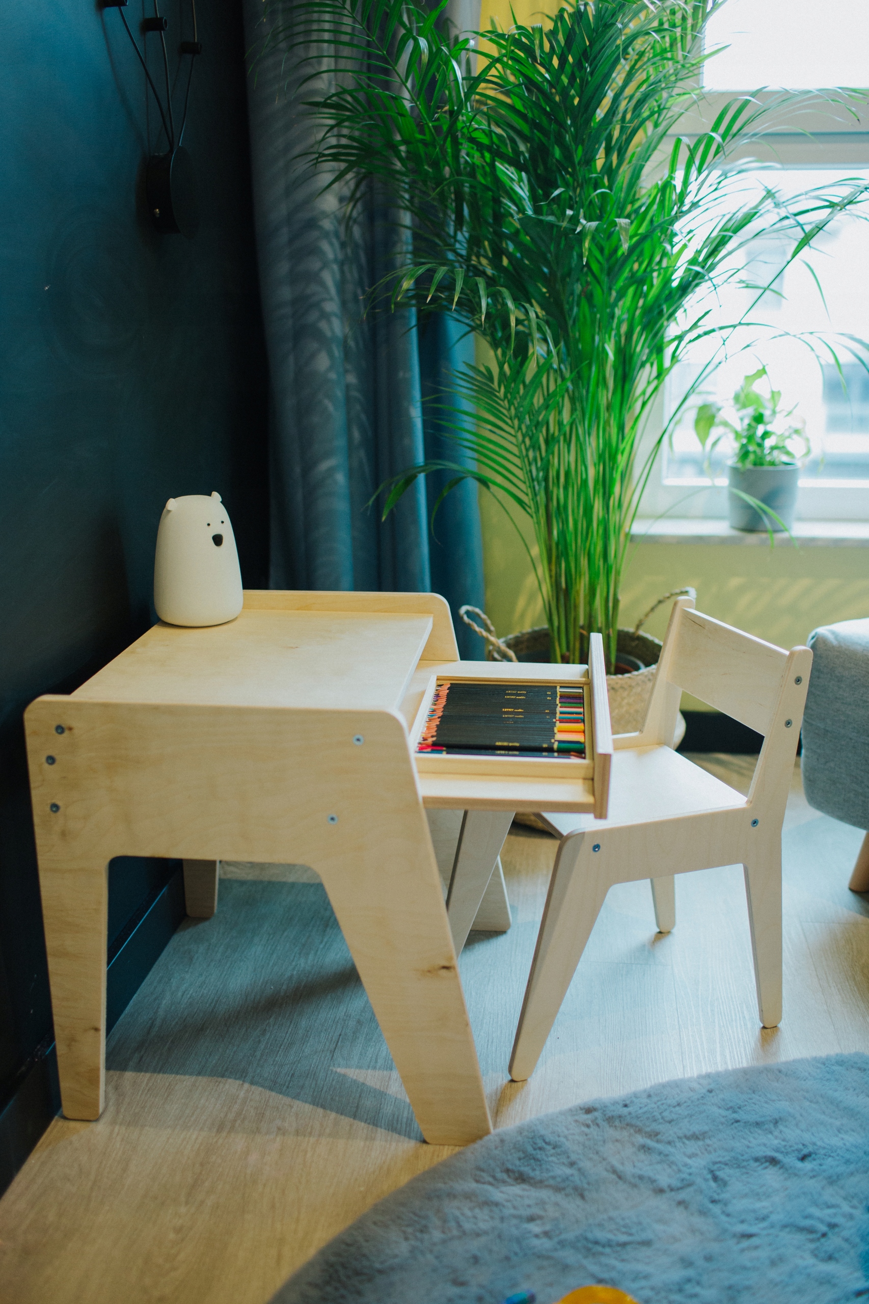 Stolik i krzesełko dziecięce olejowane Kolekcja Naturalne