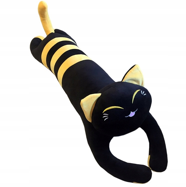 

Długi Kot Czarny Żółty Maskotka Poduszka 50 cm
