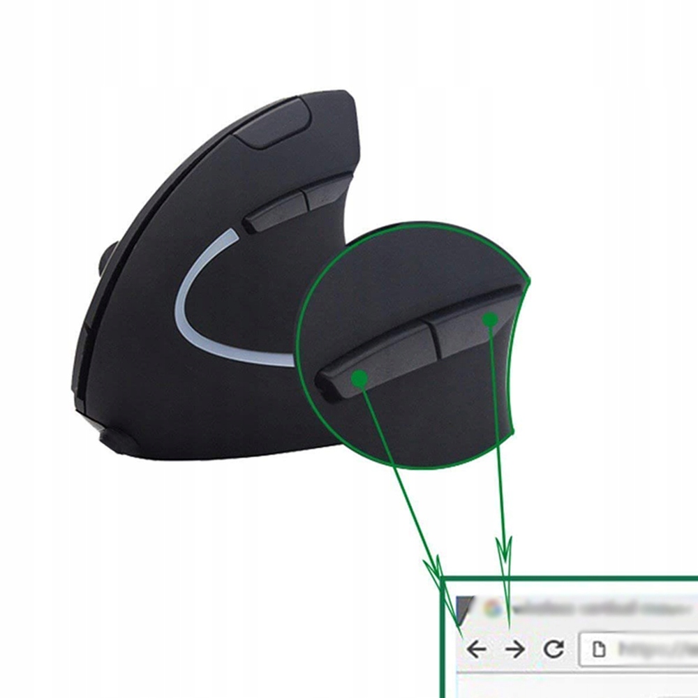 PIONOWA MYSZ WERTYKALNA MYSZKA BEZPRZEWODOWA ERGONOMICZNA DO KOMPUTERA PC Model 07383