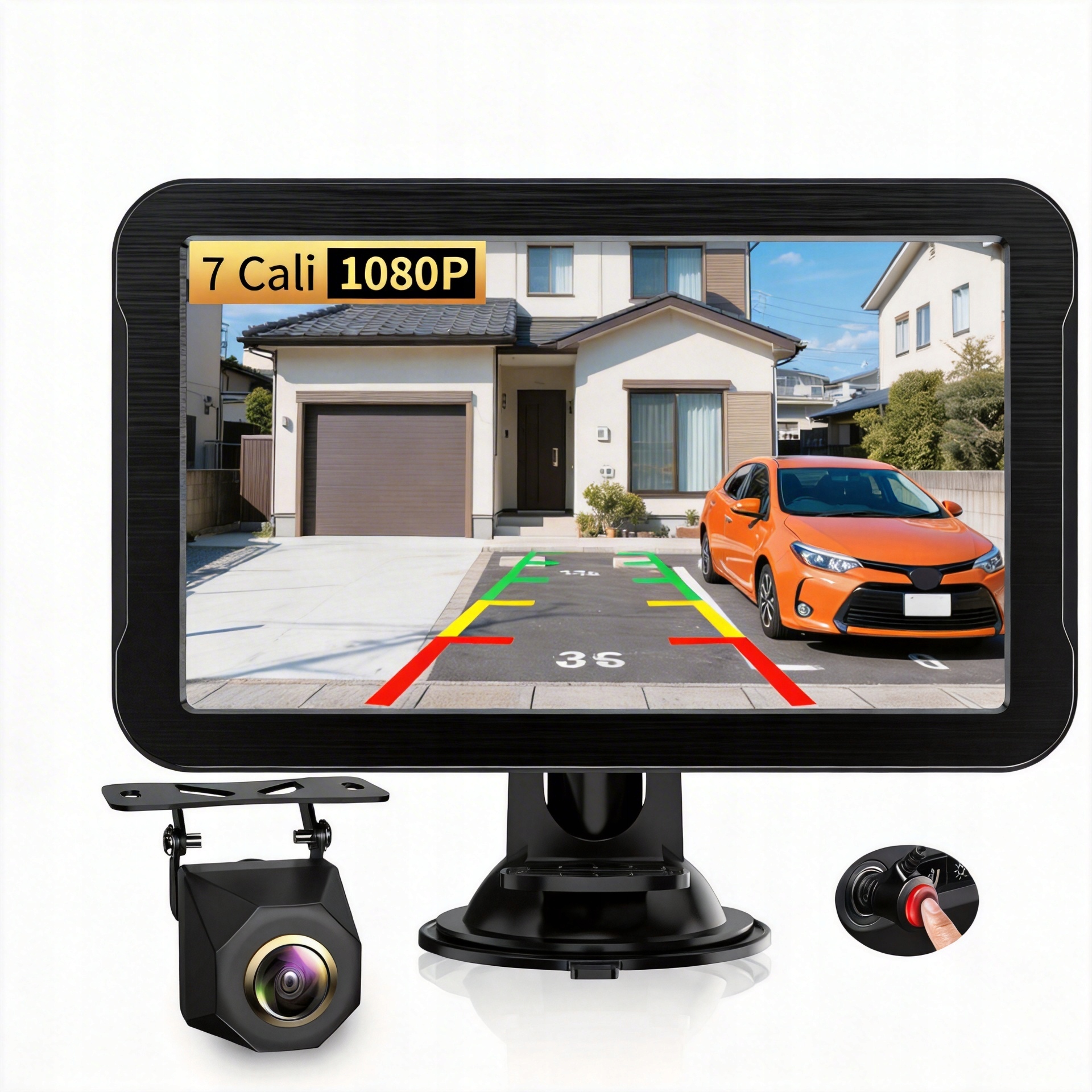 Súprava 7" Monitor s cúvacou kamerou 1080P Sony IP68 Nočné videnie 12/24V pre auto