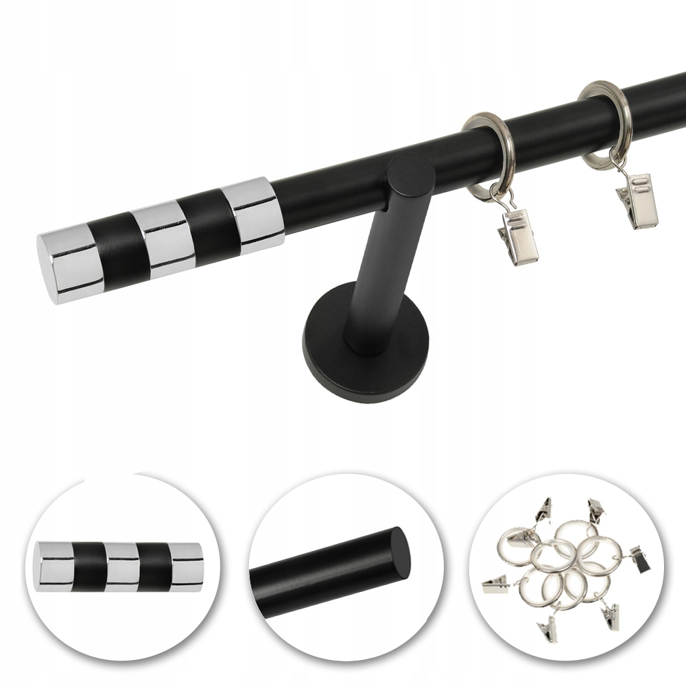 

Karnisz na firankę 200 cm 19 mm Design Silver