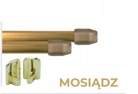 

Komplet Dwóch Patyczków Do Zazdrostek 80 CM Złoty
