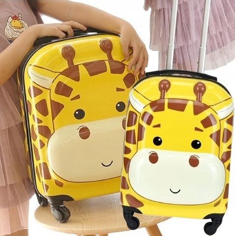 Walizka Dziecięca Podróżna Na Kółkach Bagaż Zwierzak 3D Lekka Żyrafa