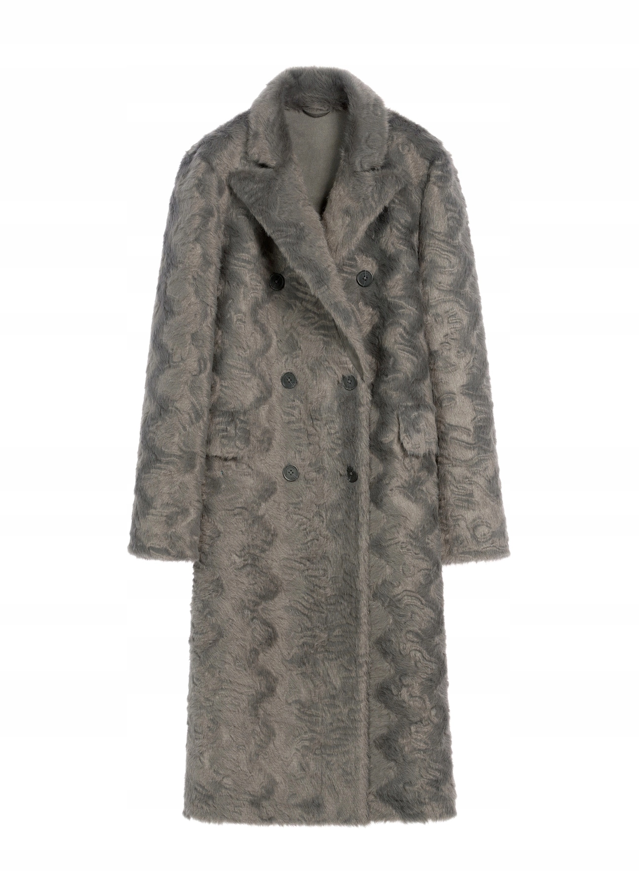 Ochnik Šedá dlouhá kožešina pro ženy FUTDP-0066-96(Z25) vel. M