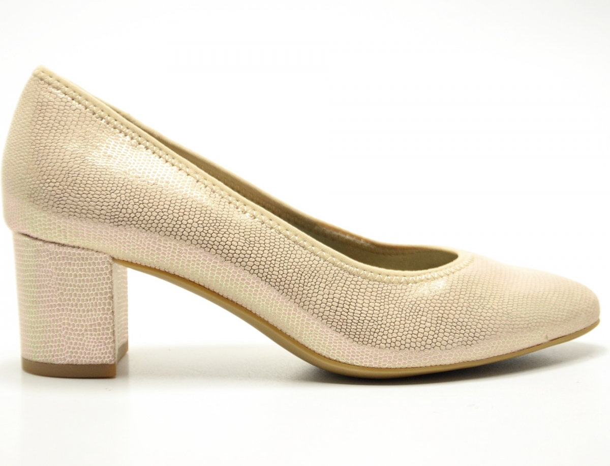 Czółenka damskie 38 Jana 22461 złote beżowe