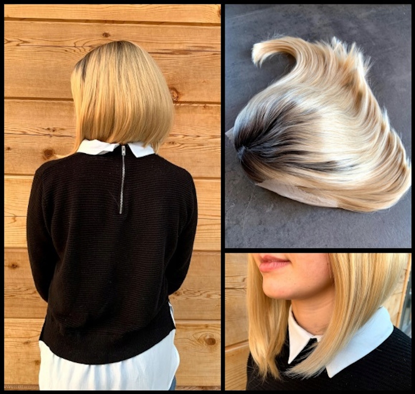 Blond mikádo paruka Jane se síťkou (lace front)