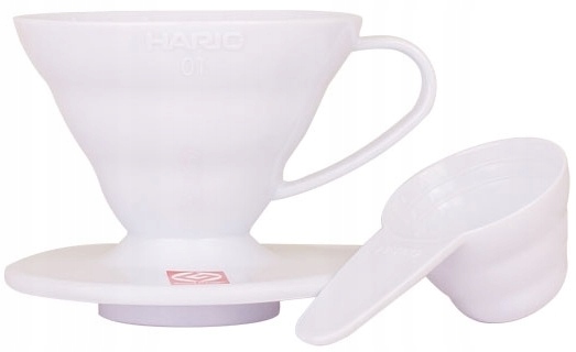 

Dripper do kawy Hario Drip V60-01 biały plastikowy