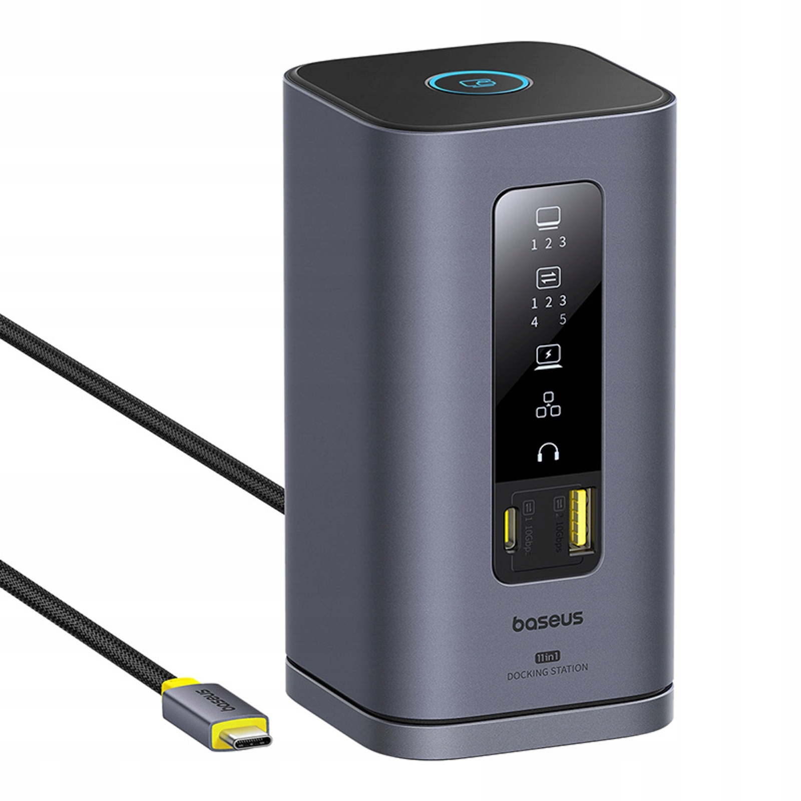 Dokovacia stanica Hub 11v1 Usb-c Usb-a Hdmi RJ45 Minijack 3.5 mm šedá