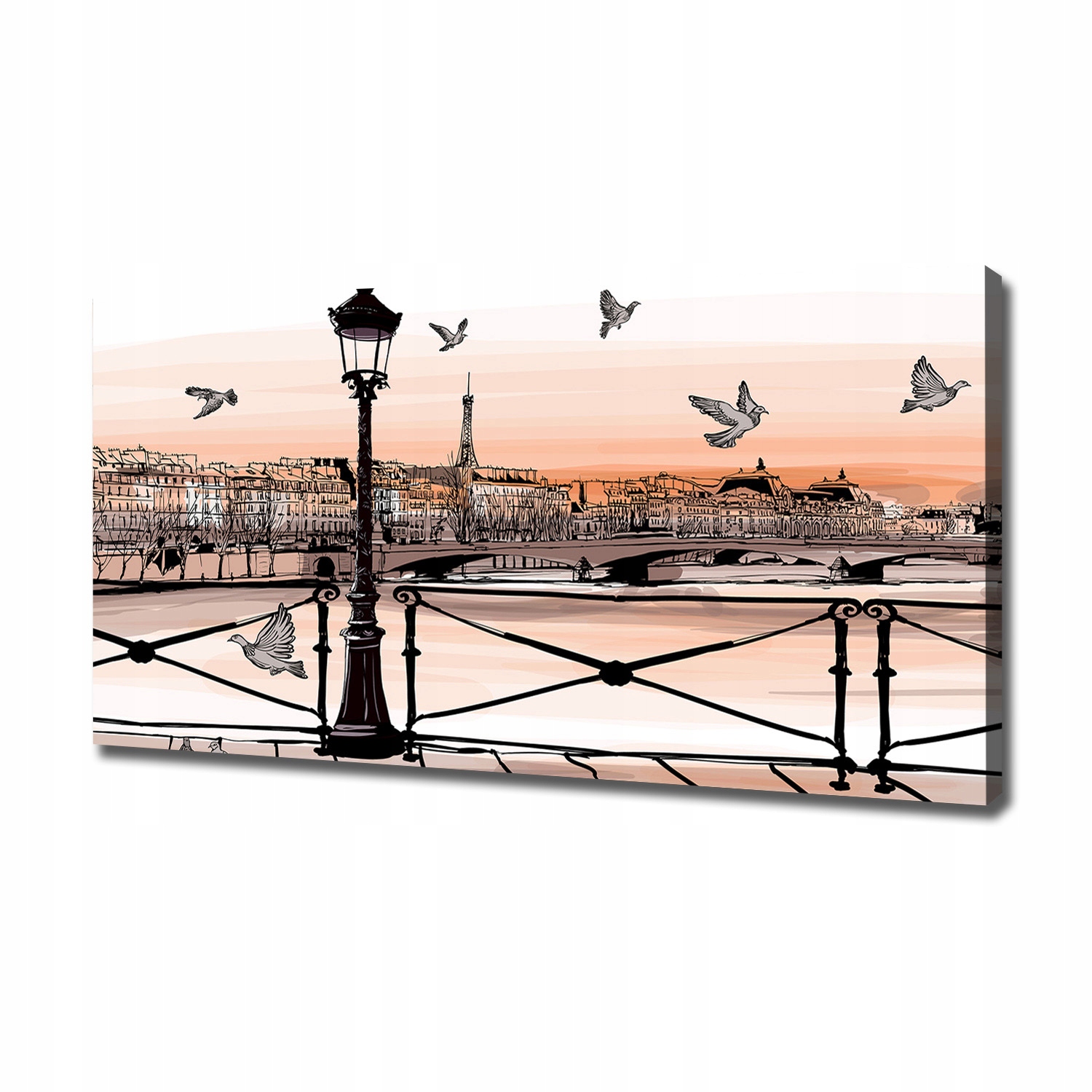 

Foto obraz na płótnie Zmierzch w Paryżu 120x60 cm