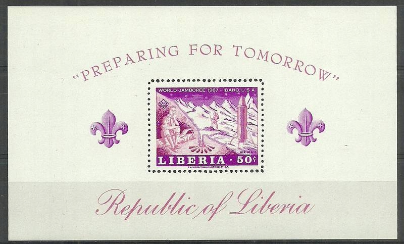Liberia 1967 Mi bl 40A Czyste **