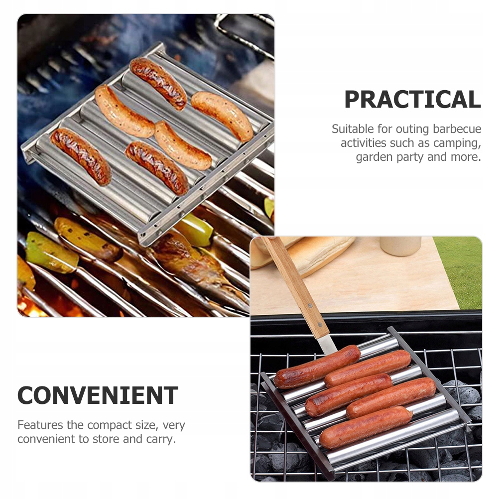 CAMPING STOJAK NA GRILLA WAŁEK DO HOT DOGÓW Z GRILLA Materiał inny