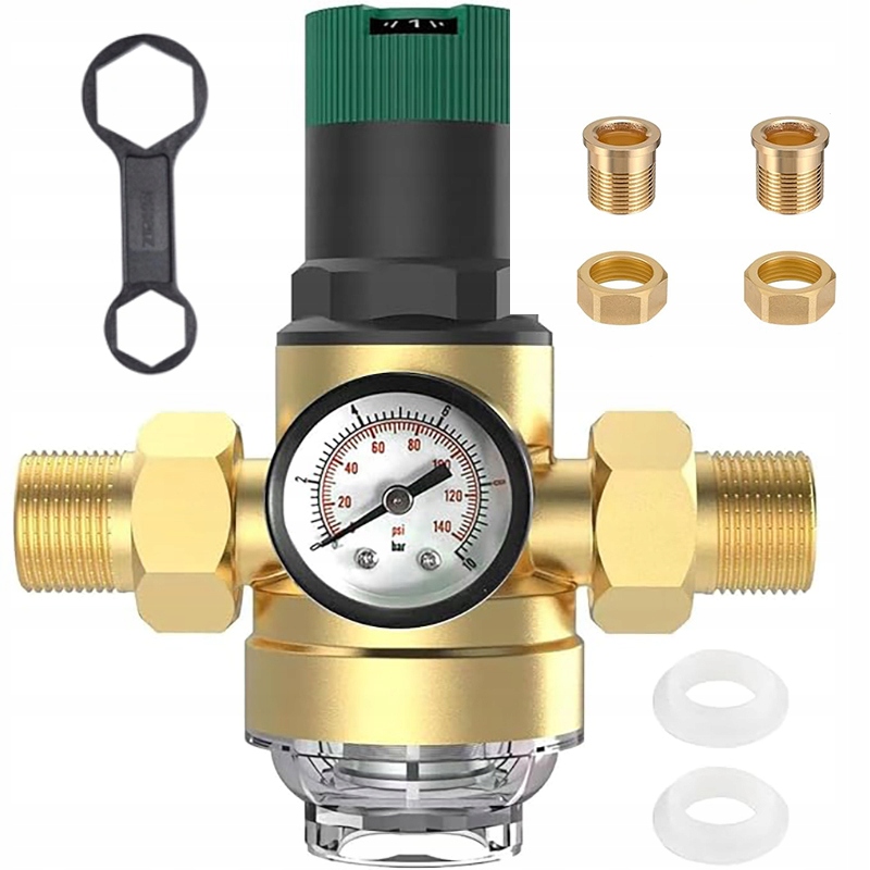 Reduktor Tlaku Ventil Vody Mosadzný 1" Filter Manometer Xlsbz 3V1 3/4''