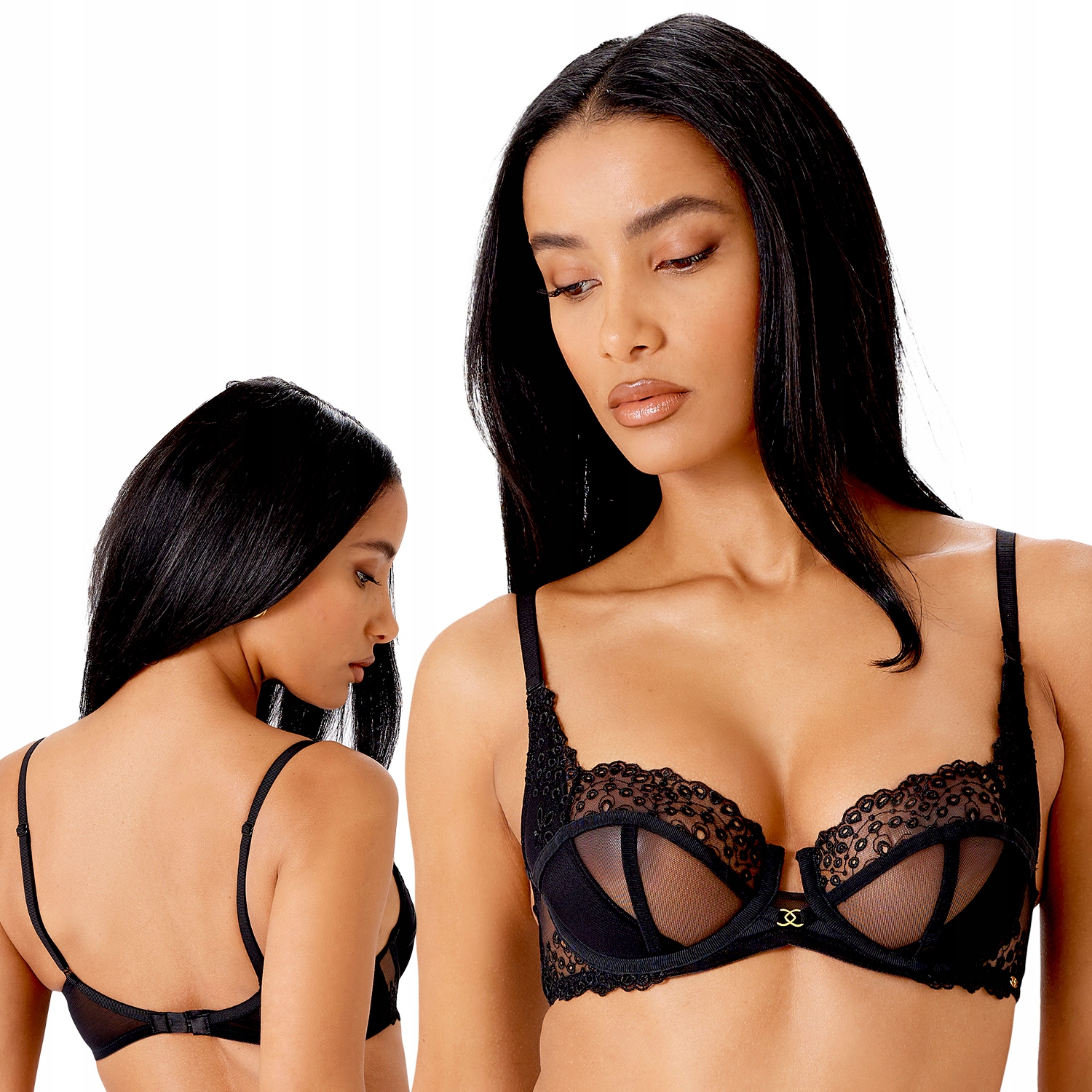 Gossard 21205 černá krajka černá Měkká podprsenka Soft 65F