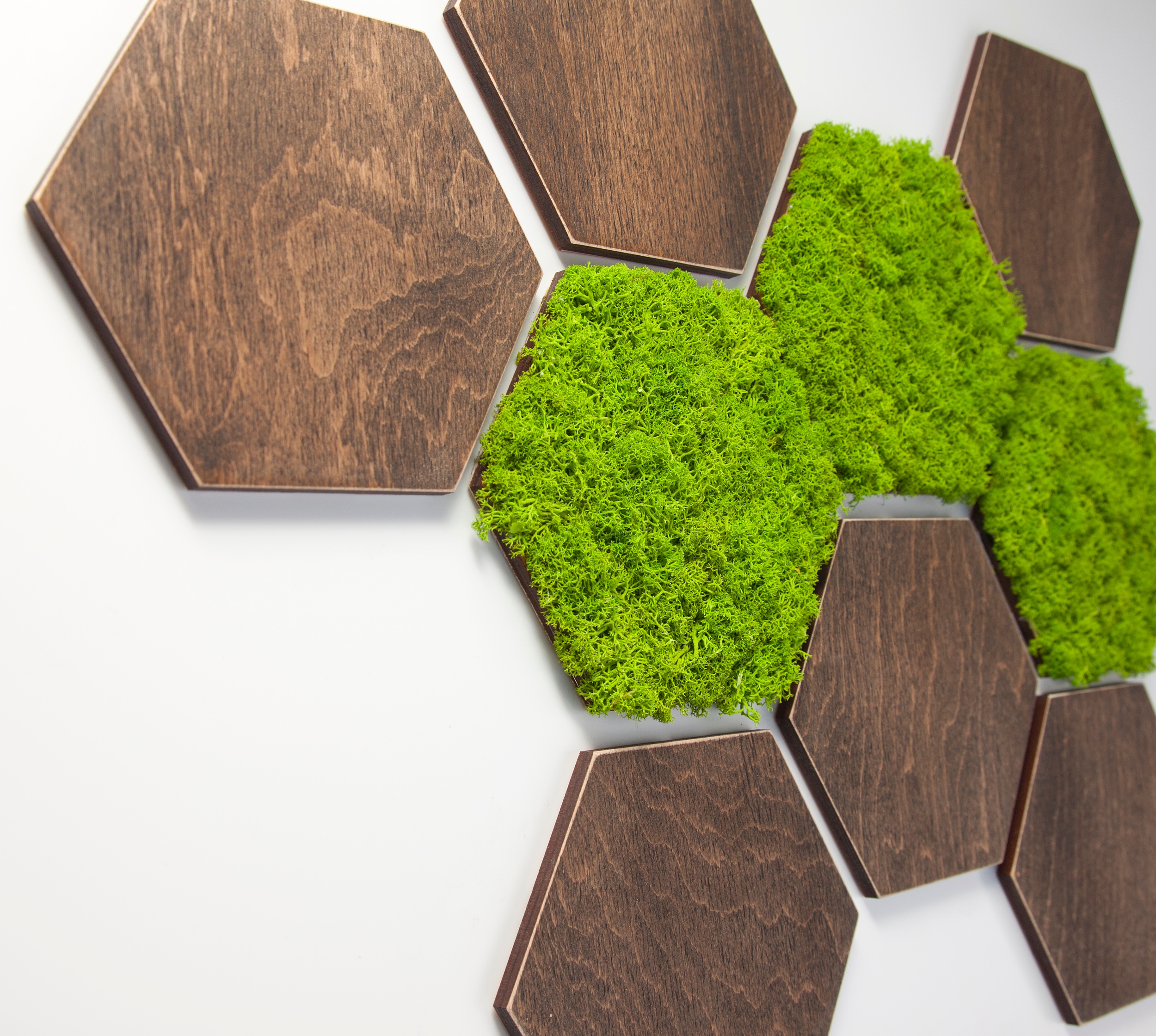 PANELE ŚCIENNE DREWNIANE MECH HEKSAGON NOWOŚĆ Marka Deco-Lider