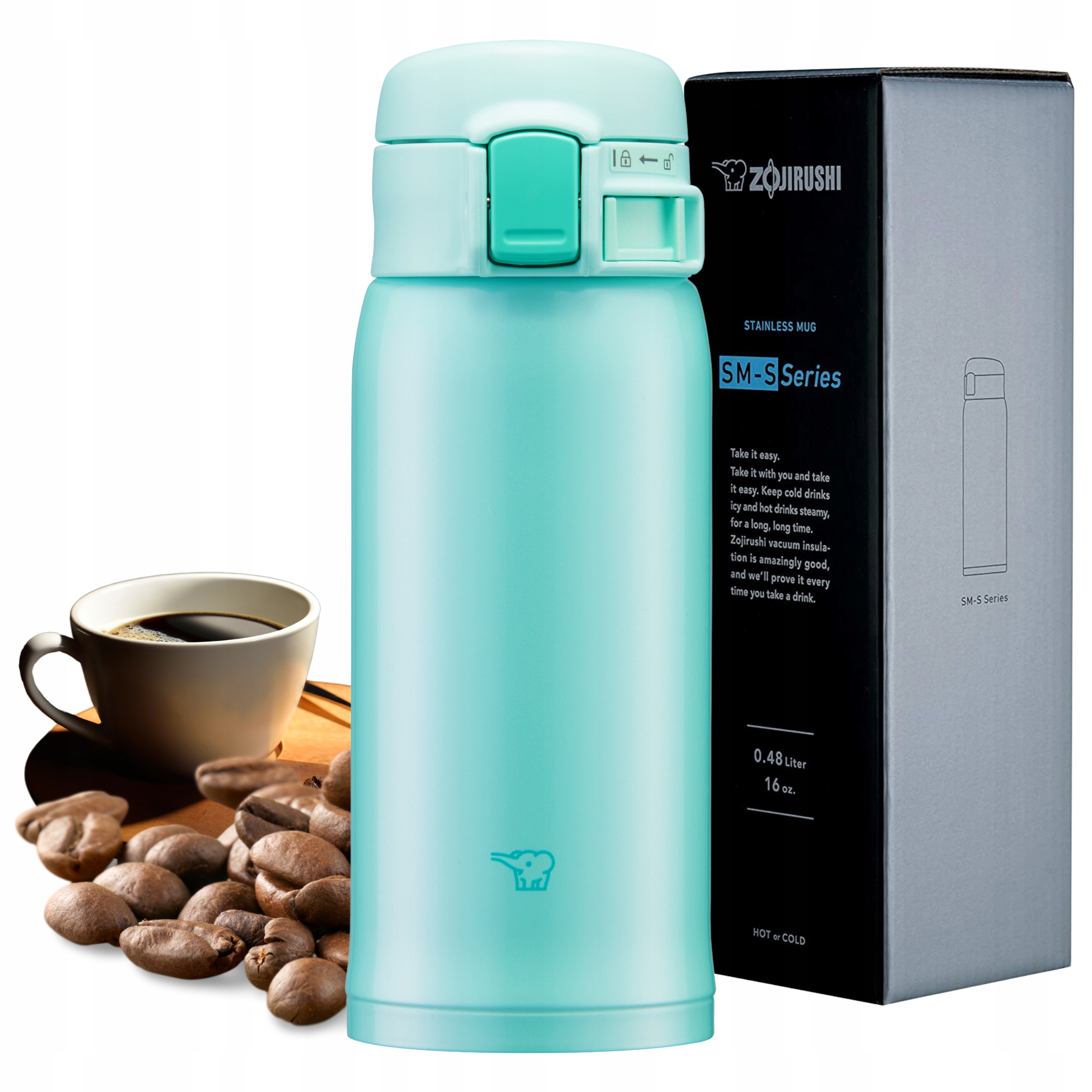 Termohrnek Zojirushi 360 Ml na horké nápoje malý vzduchotěsný SM-SR36E-GP