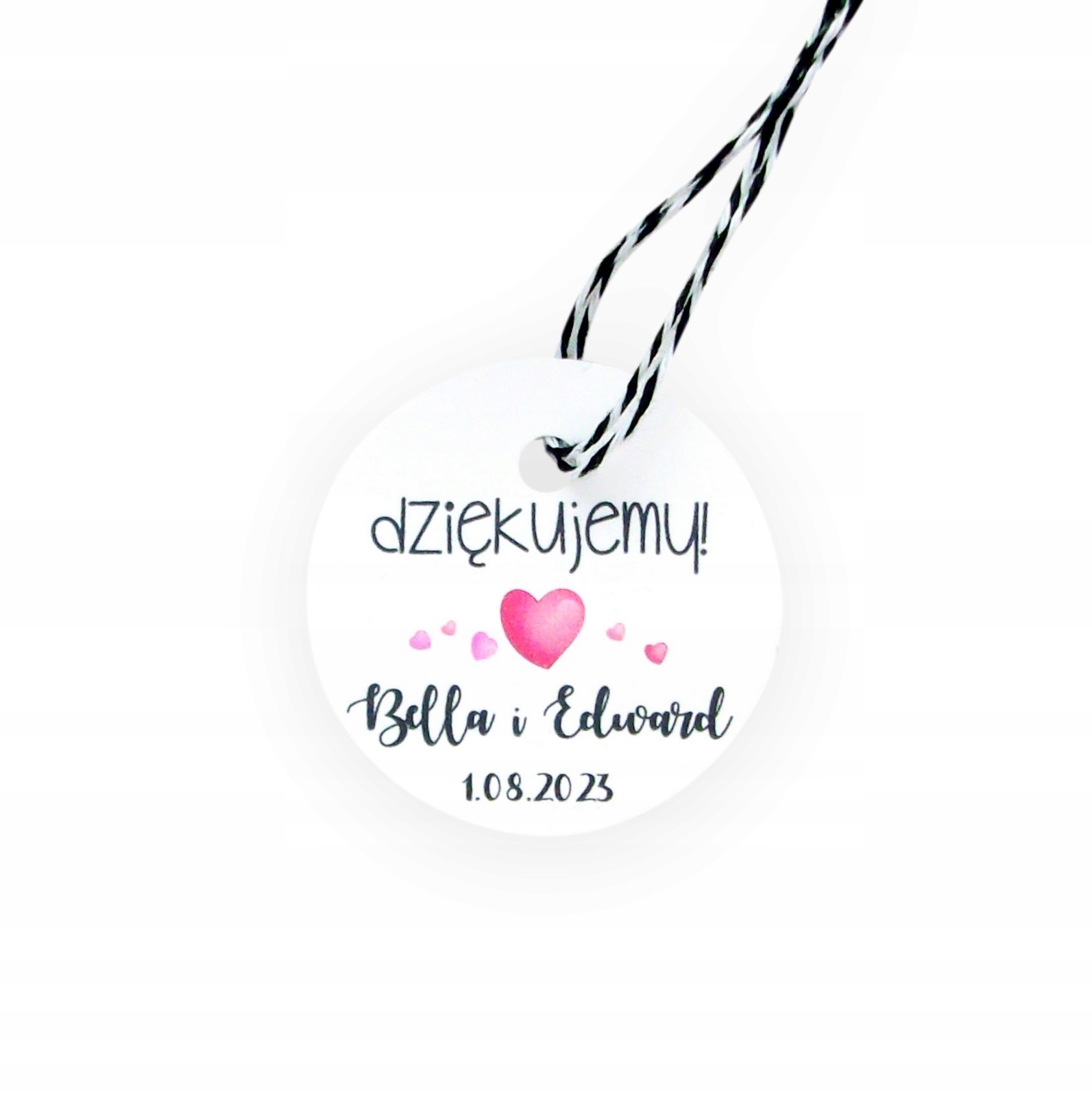 

Okrągłe Bileciki Sznurek Wesele ROCZNICA|10 Sztuk
