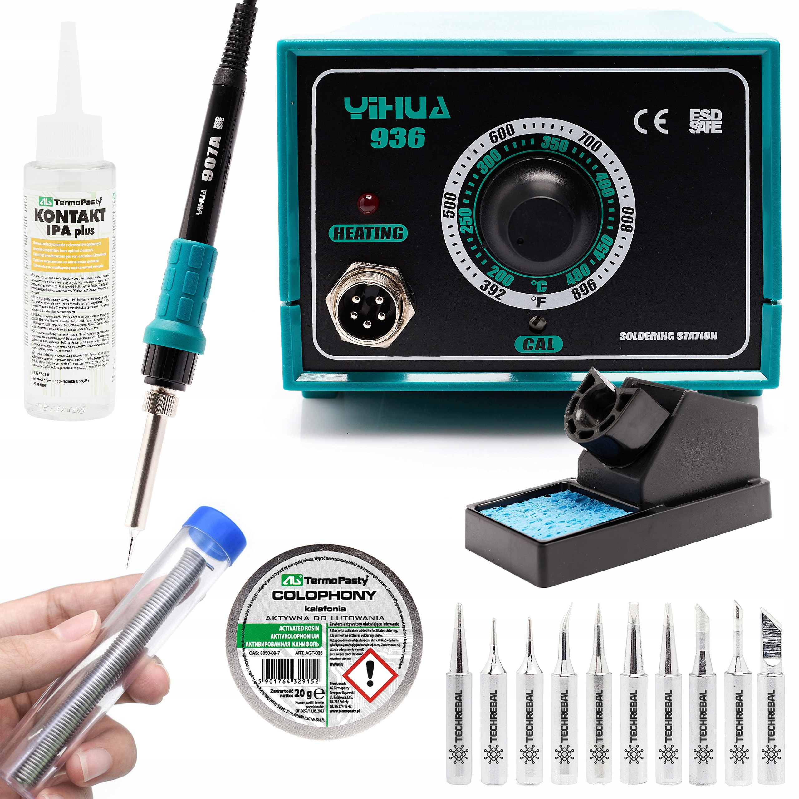 Pájecí Stanice Yihua 936 Pájecí Pero 10X Hroty 900 M Cín Pasta Ipa