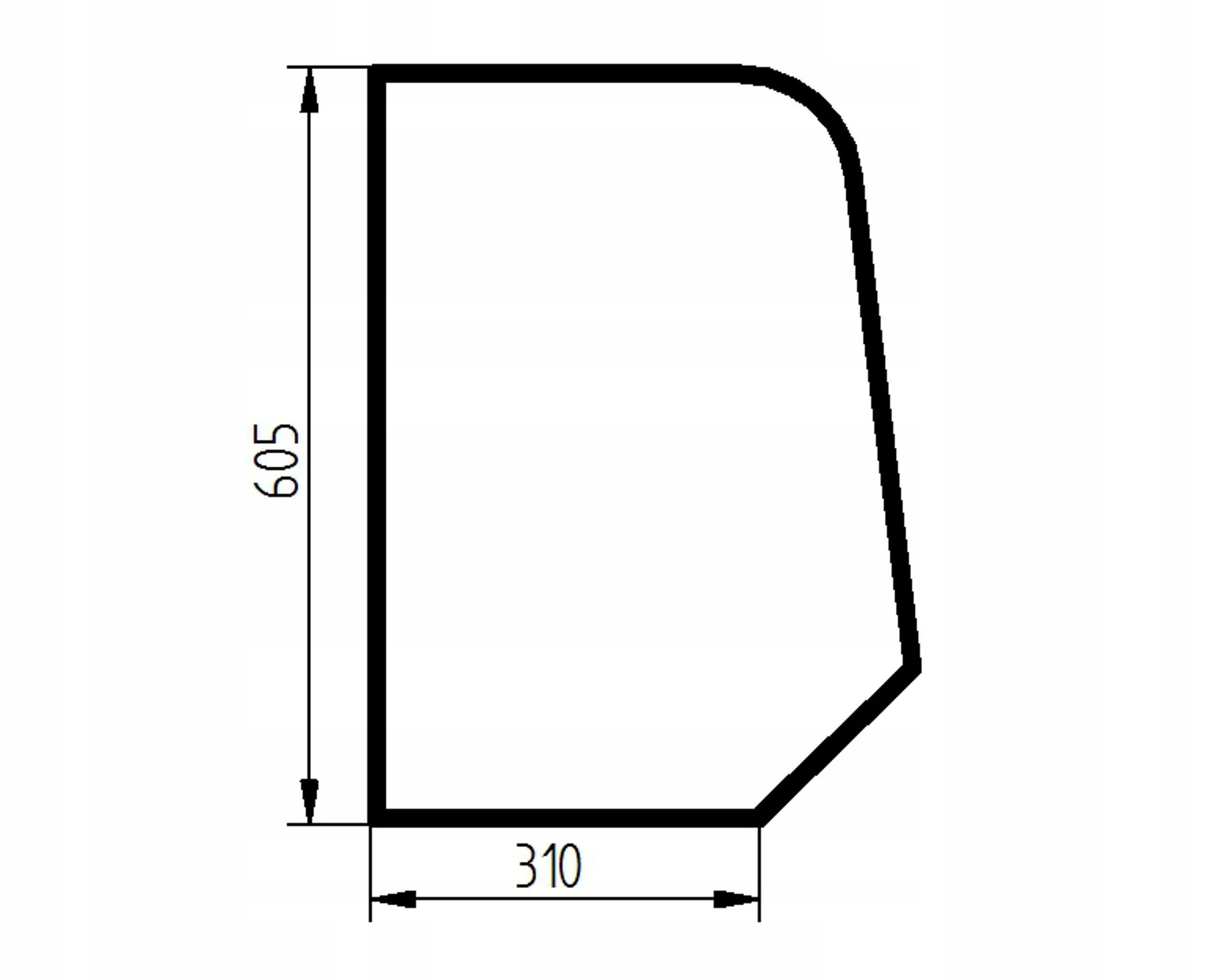 sklo teleskopický nakladač Jcb dveře 827/30474