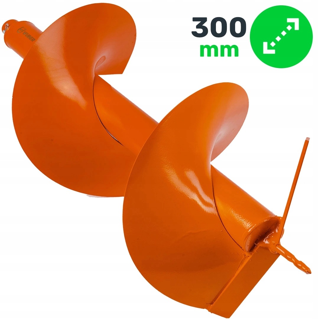 Wuber W15003, Šnekový vrták 300 mm × 800 mm spalovací, ocelový