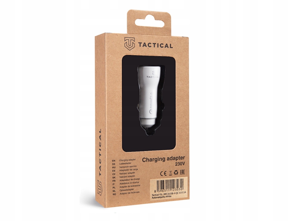 SZYBKA ŁADOWARKA SAMOCHODOWA USB 3.1A QC 3.0 2xUSB Kolor biały