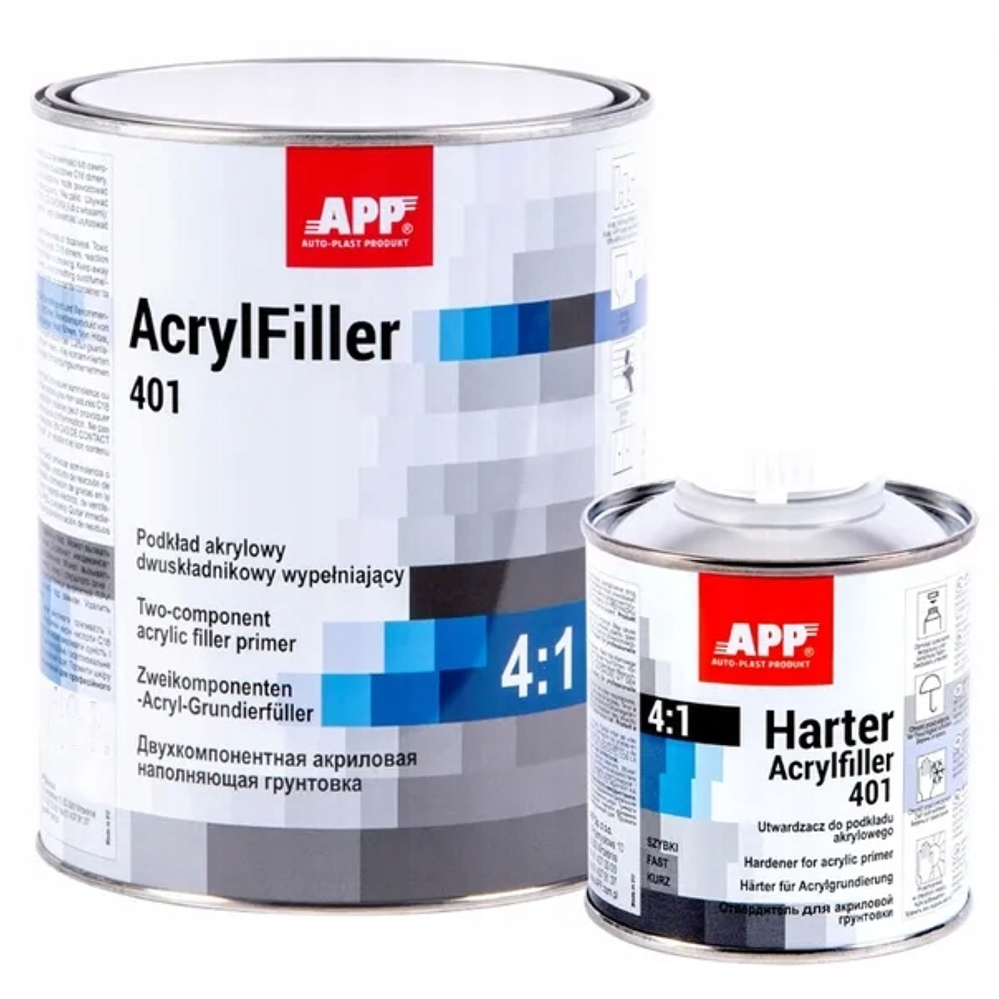 APP акриловый праймер заполняющий 2K HS белый 1L