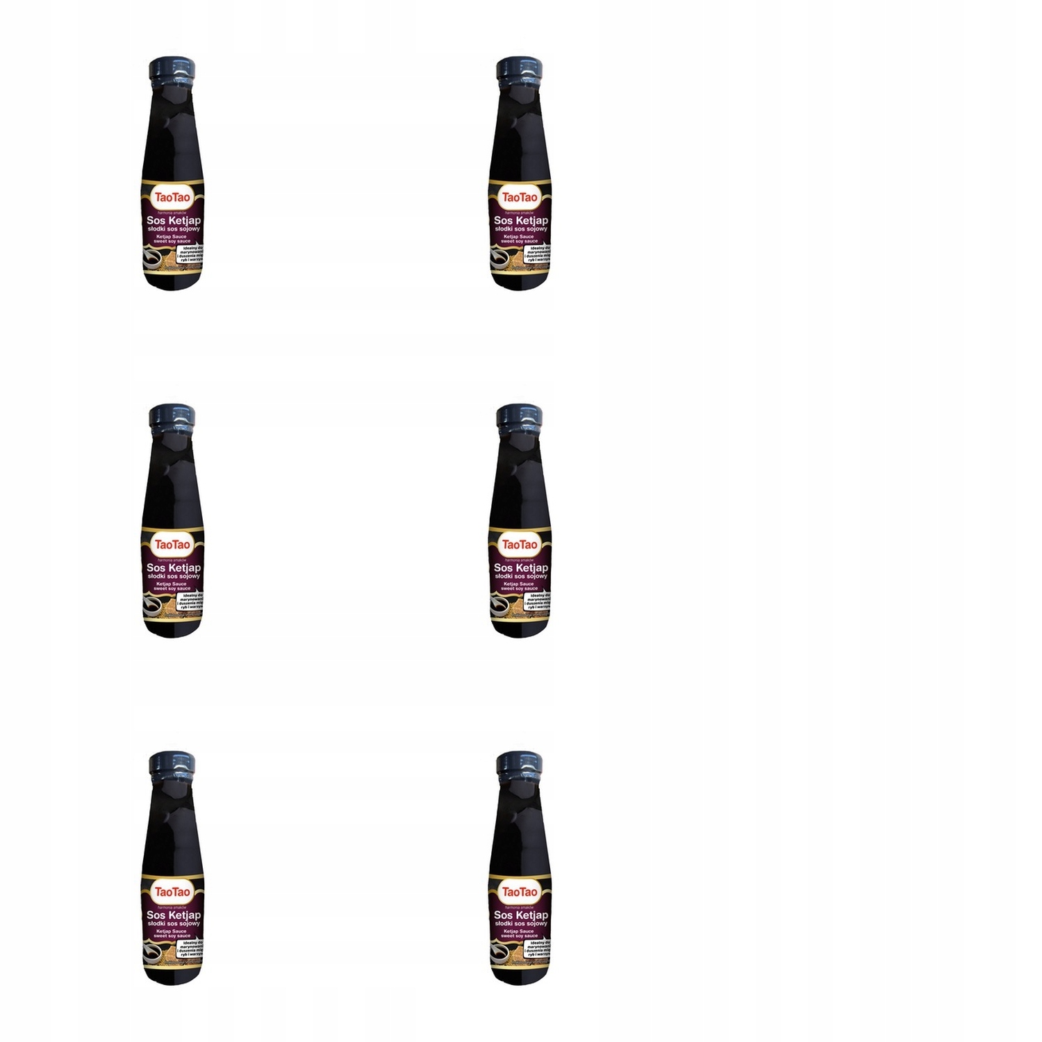 6x 200ml Taotao Sos ketjap słodki sos sojowy Zgrzewka