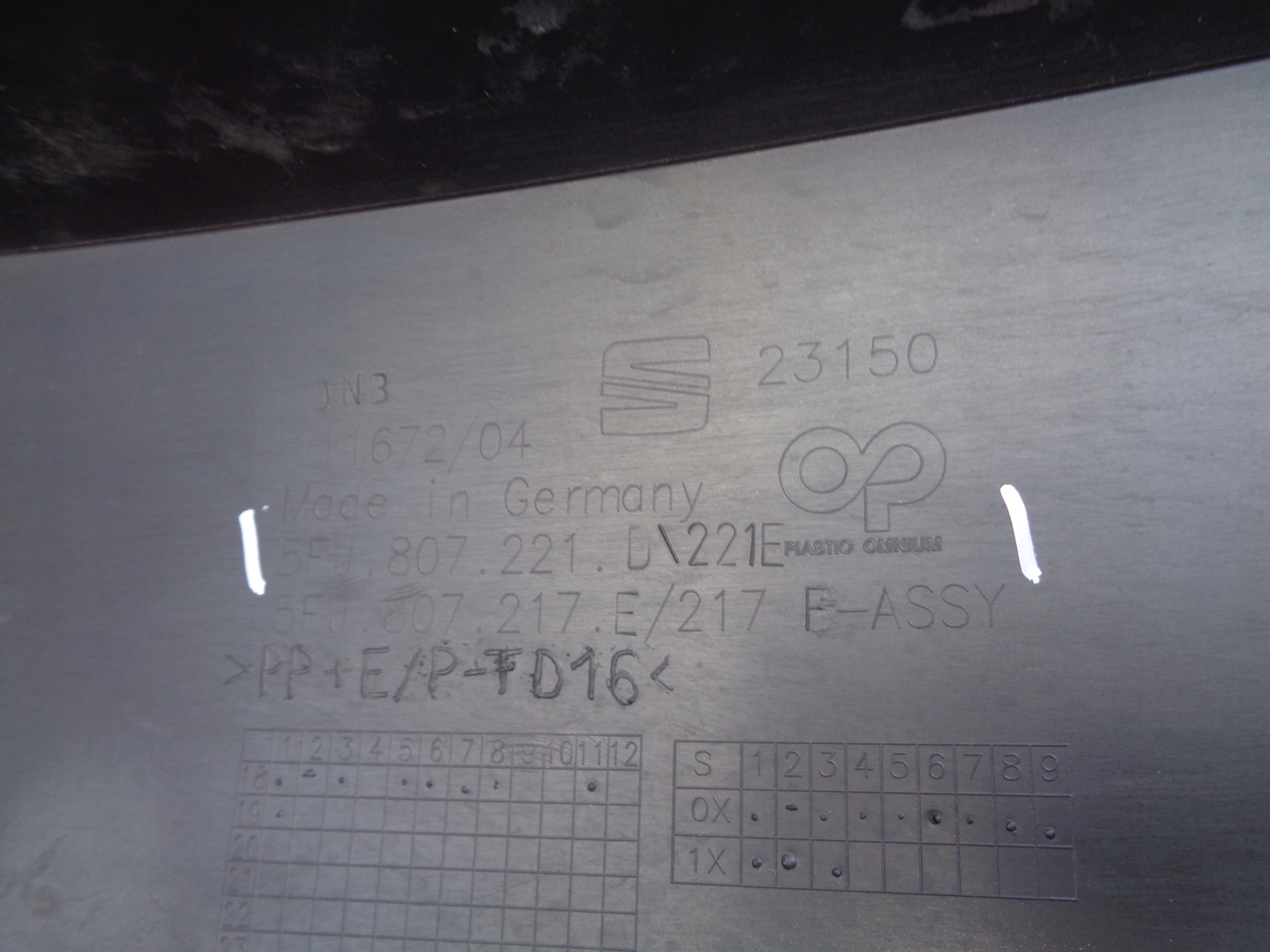 front bumper SEAT TARRACO 5FJ 18- NR 29542