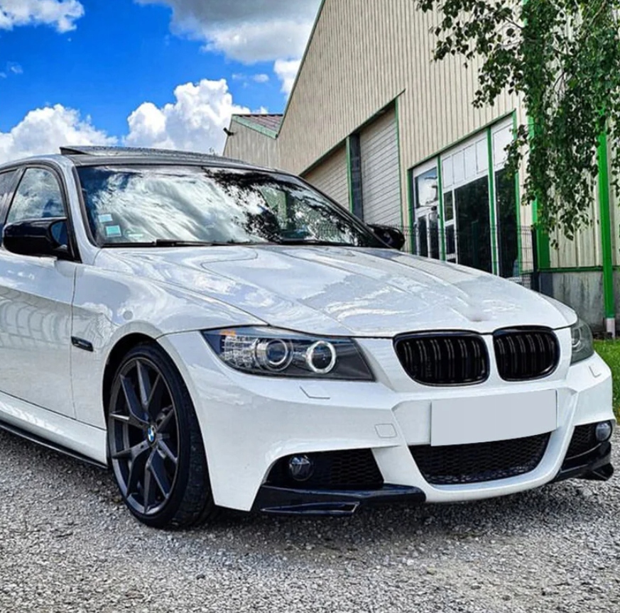 DOKŁADKA ZDERZAKA SPLITTER dla BMW E90 E91 LCI 2009-2013 CZARNY POŁYSK Producent części Inny