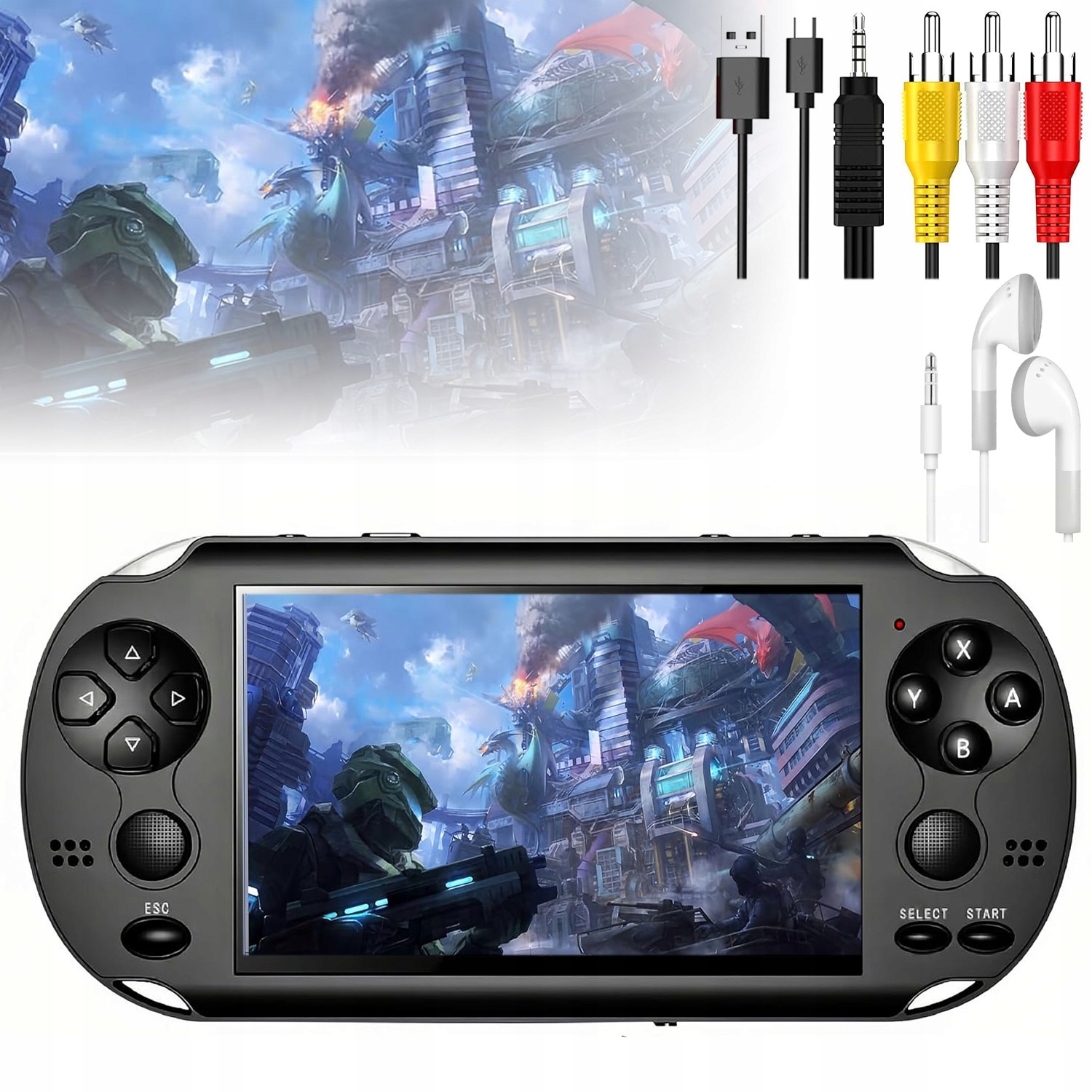 Mini Konsola Przenośna Do Gier 10000 Gier Retro 8GB Zabawka Gierka 4.3"