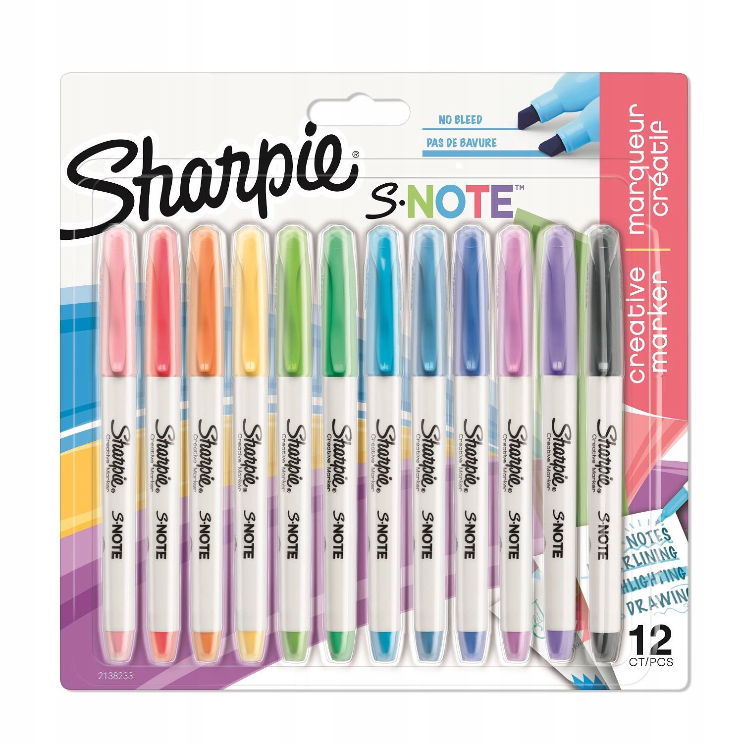 

Zakreślacze Sharpie S-note Mix kolorów 12 szt.