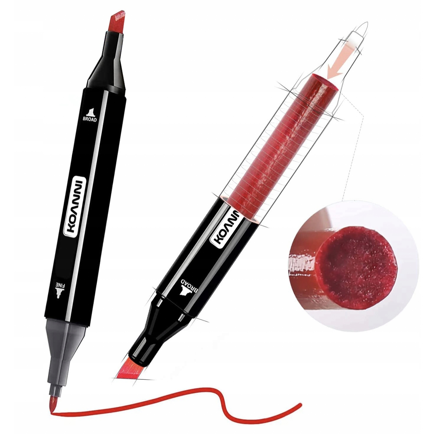 DWUSTRONNE MARKERY ALKOHOLOWE ZESTAW 80 SZT + ETUI Kod producenta 5723380601890 MARKERY ALKOHOLOWE ZESTAW