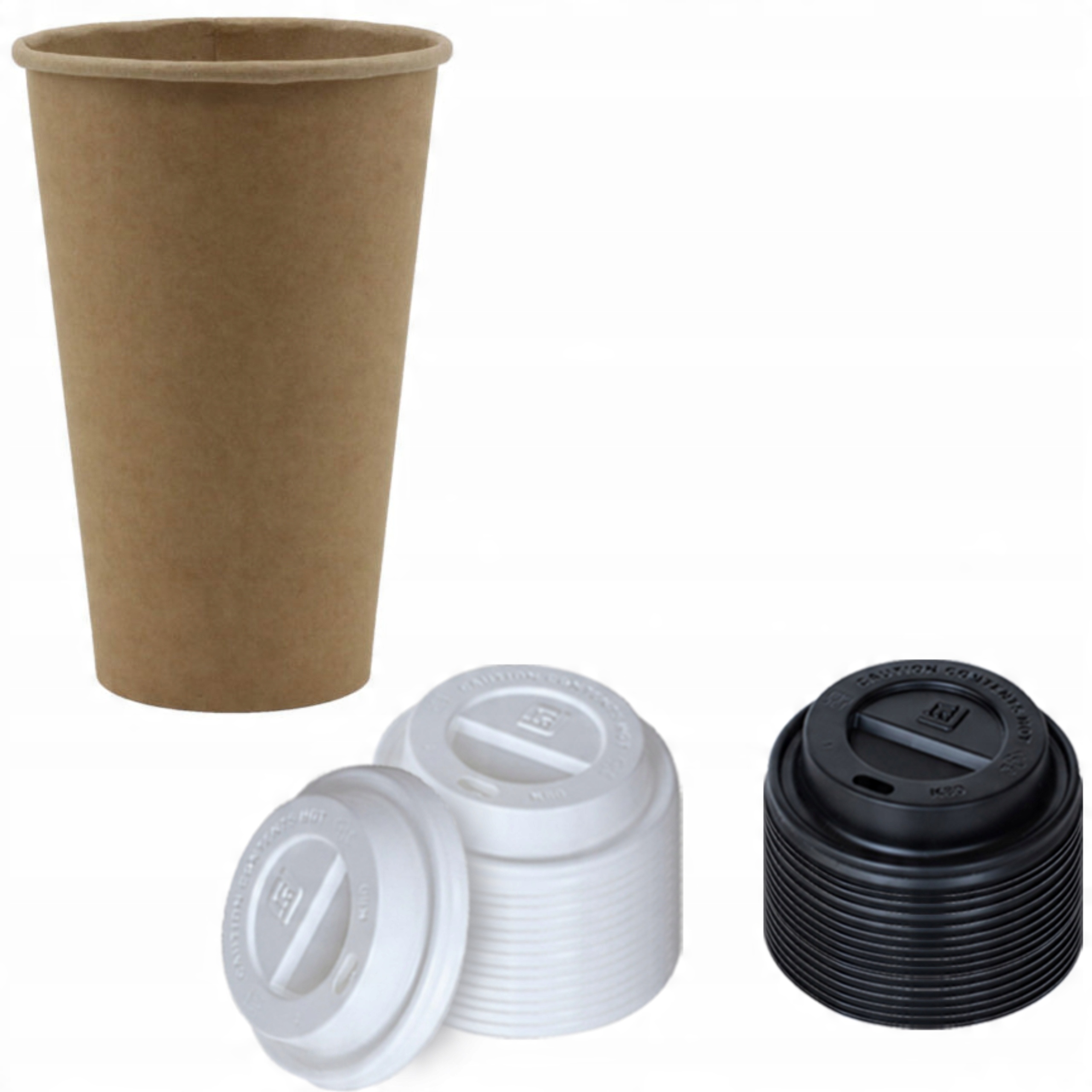 

Kubki Papierowe Do Kawy 400ML Kraft+wieczka 50SZT